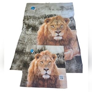 Lion twin duvet cover and zip close pillow sham